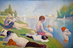 Bathers at Asnières Une baignade à Asnières by Georges Seurat